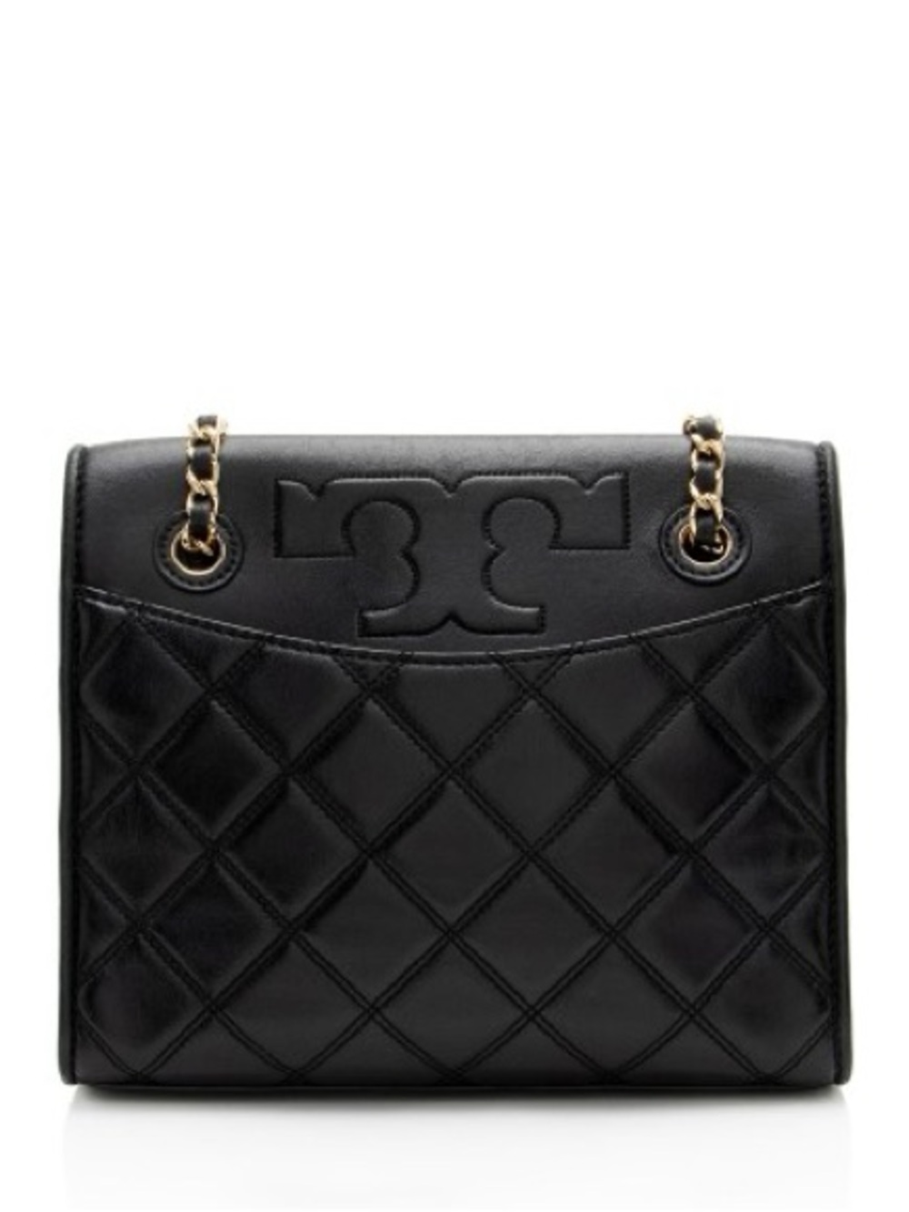 Tory Burch Savannah Crossbody Bag Black Quilted Leather